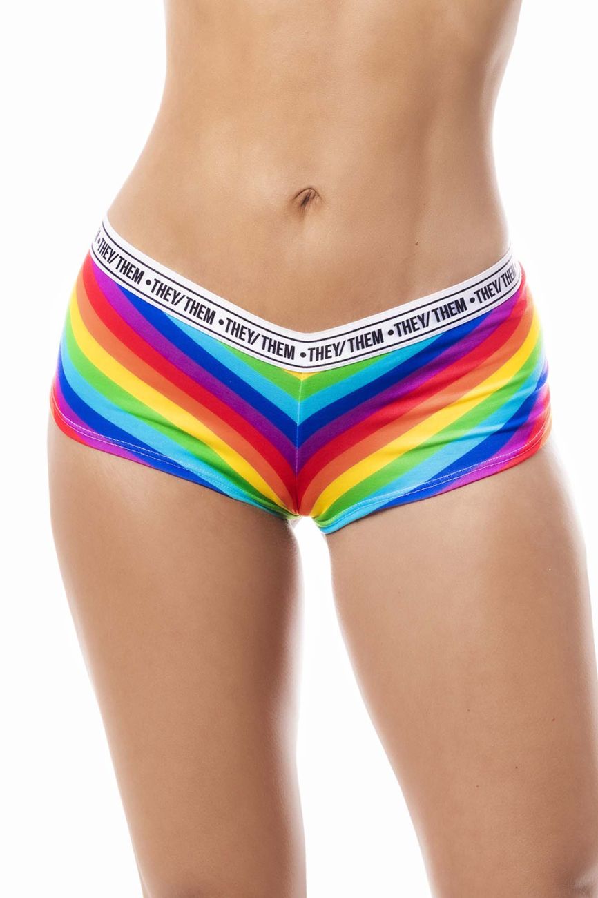 Mapale Women's Lingerie 122C Rainbow Cheeky Short Color Only Color