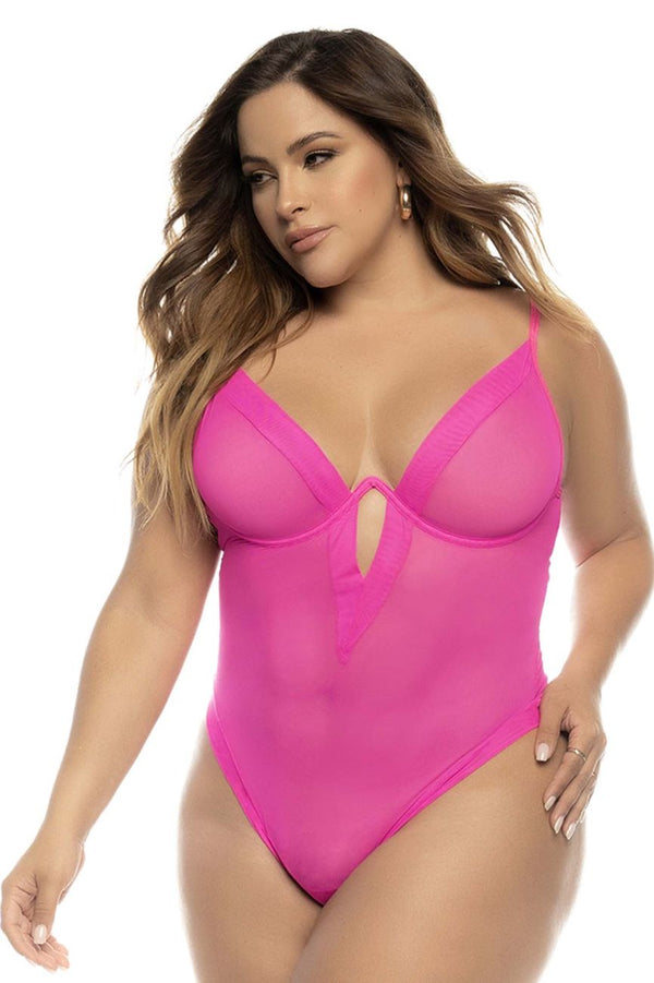 Mapale 8832X Debra Bodysuit Plus Color Hot Pink