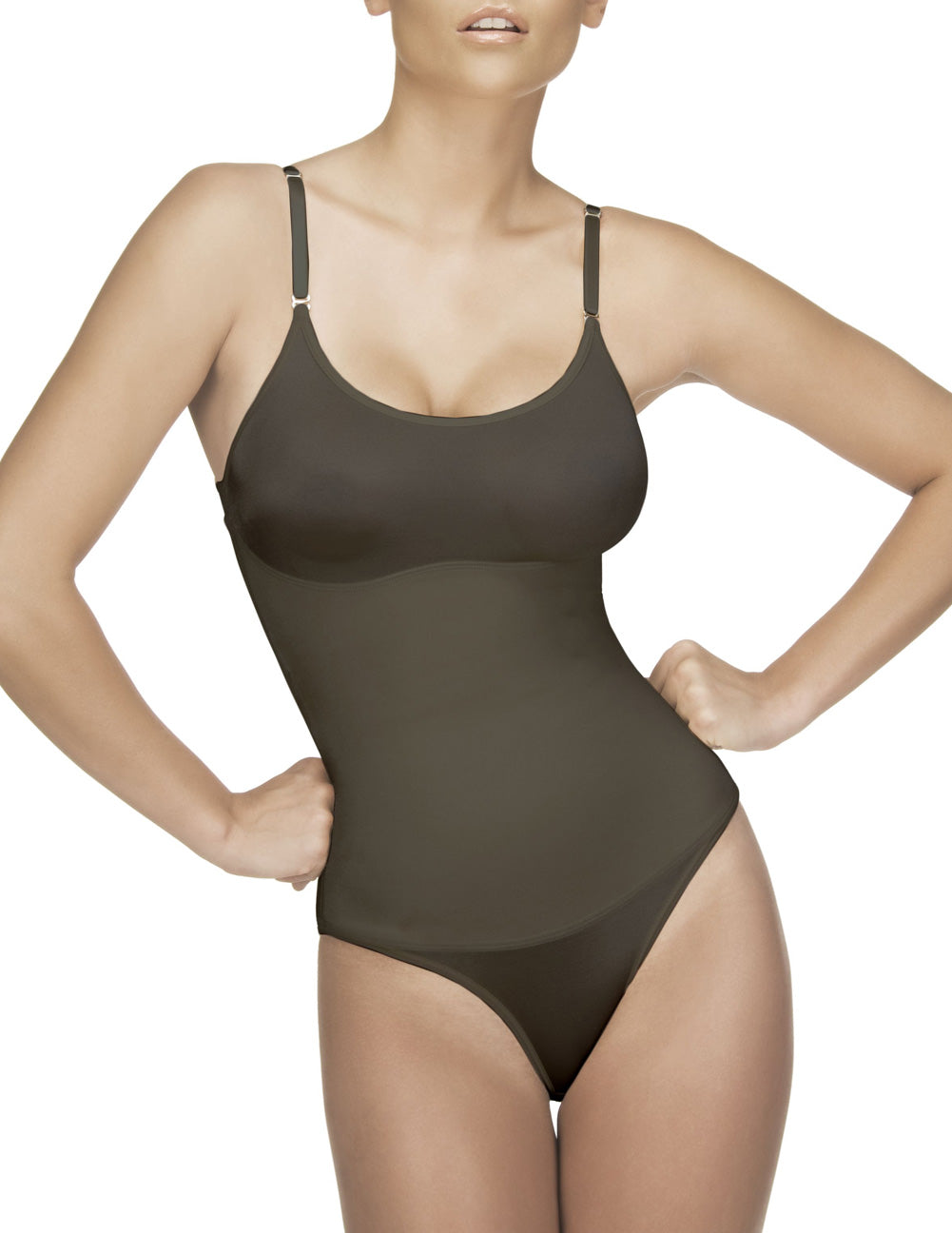 Vedette Women's Body Shapers 105 Lea Bodysuit in Bikini Color Black